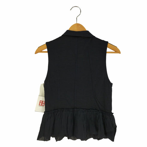トリココムデギャルソン tricot COMME des GARCONS AD2008 染色加工 ノースリーブフリルブラウス レディース JPN:S