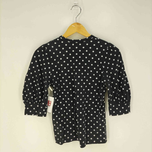コムデギャルソンコムデギャルソン COMME des GARCONS COMME des GARCONS AD2018 プリント加工 ドット柄 ギャザースリーブ クルーネックカットソー レディース JPN:XS