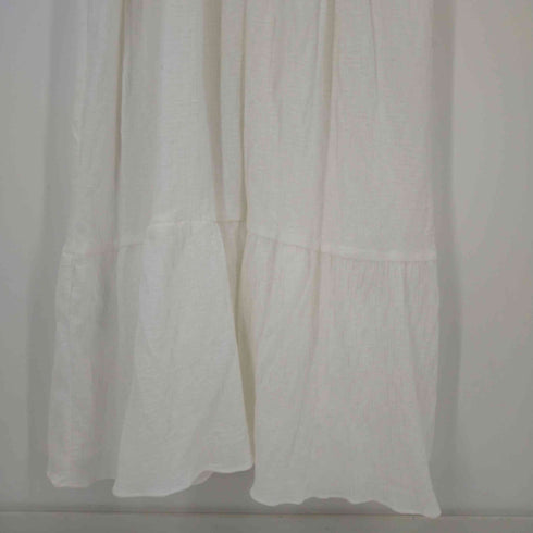 ザラ ZARA COTTON RUSTIC TIERED LONG DRESS レディース M
