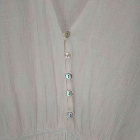ザラ ZARA COTTON RUSTIC TIERED LONG DRESS レディース M