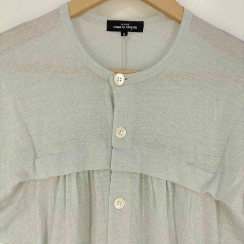 トリココムデギャルソン tricot COMME des GARCONS AD2009 テンセルキュプラポリ ラメ パフスリーブ カーディガン レディース JPN:S