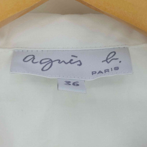 アニエスベー agnes b. PARIS 丸襟 コットンノースリーブブラウス レディース FR:36