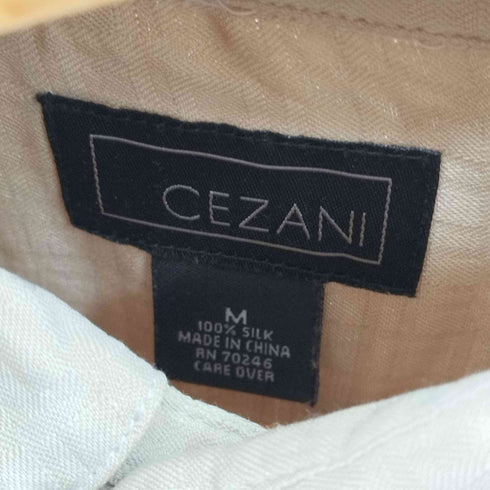 CEZANI シルク100% 総柄 L/S シャツ メンズ import:M