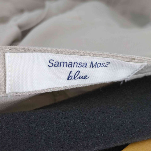 サマンサモスモス samansa Mos2 リネン混 ハーフジップシャツワンピース レディース FREE