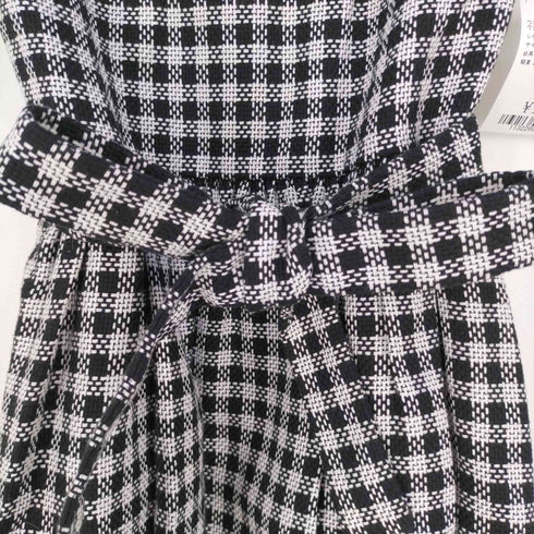 トゥービーバイアニエスベー To b. by agnes b. ウエストベルトチェック フレンチスリーブ ワンピース レディース FR:36