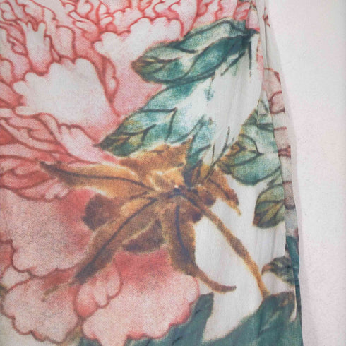 ヴィヴィアンタム VIVIENNE TAM 00S 菊転写プリントサイドジップタイトスカート レディース 0