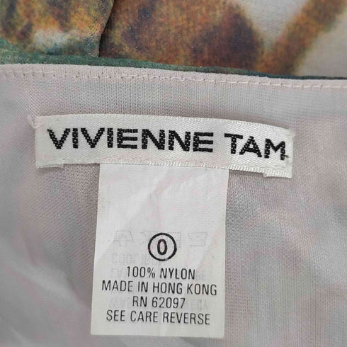 ヴィヴィアンタム VIVIENNE TAM 00S 菊転写プリントサイドジップタイトスカート レディース 0