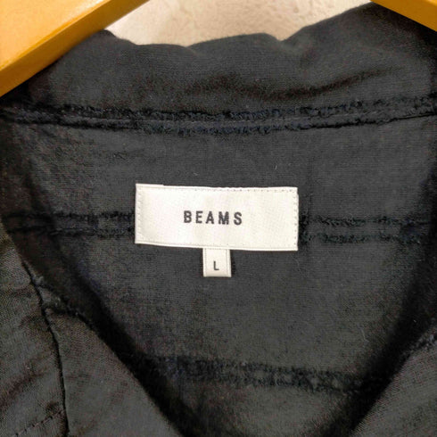 ビームス BEAMS ルーズフィット ストライプ オープンカラーシャツ メンズ JPN:L
