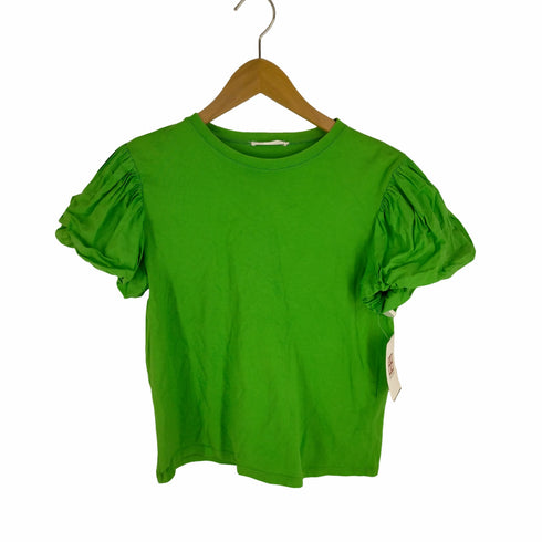 ザラ ZARA ボリュームスリーブ クルーネックTシャツ レディース JPN:S
