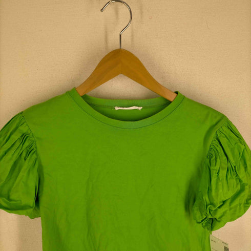 ザラ ZARA ボリュームスリーブ クルーネックTシャツ レディース JPN:S