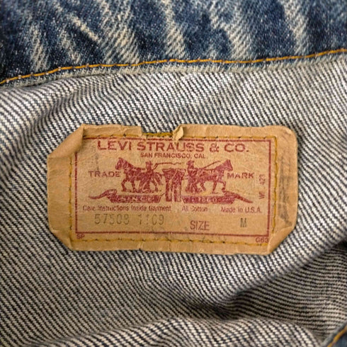 リーバイス Levis 90s MADE IN USA 57508 1109 3rd ケミカルウォッシュデニムジャケット メンズ JPN:M