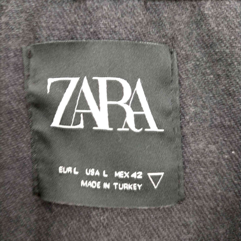 ザラ ZARA ダメージ加工 デニム地 ジッパー スウェット メンズ import:L