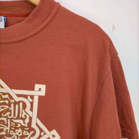 Robrman 90-2000s アラビア語 紋章 発砲プリント クルーネックTシャツ メンズ import:M