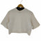 アディダス adidas Embossed Cropped Tee White クロップド エンボス ダンボール バックジップ レディース JPN:S