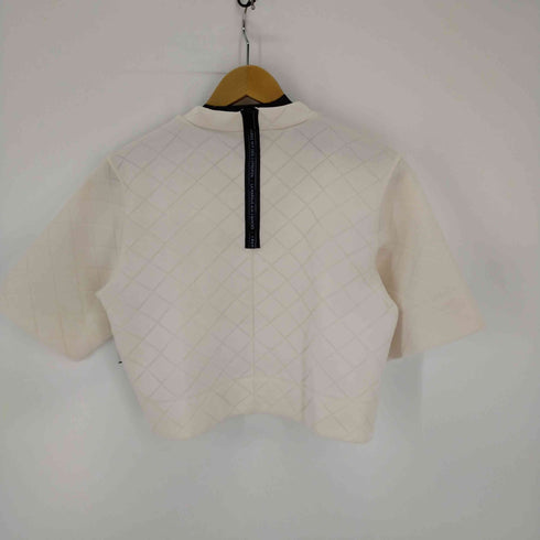 アディダス adidas Embossed Cropped Tee White クロップド エンボス ダンボール バックジップ レディース JPN:S