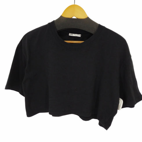 ザラ ZARA クロップドクルーネックカットソー レディース JPN:S