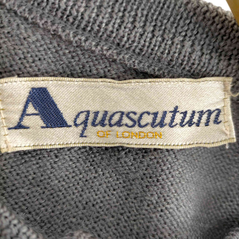 アクアスキュータム AQUASCUTUM アーガイルウールノーカラーカーディガン レディース 9