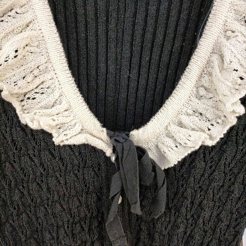 ザラ ZARA コントラストフリル カーディガン レディース import:S
