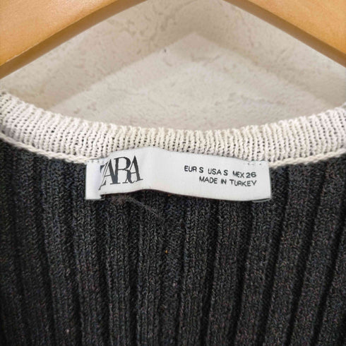 ザラ ZARA コントラストフリル カーディガン レディース import:S