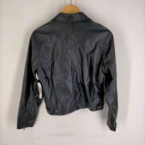 アズールバイマウジー AZUL by moussy 22aw AUX LEATHER RIDERS フェイクレザーライダース レディース JPN:M