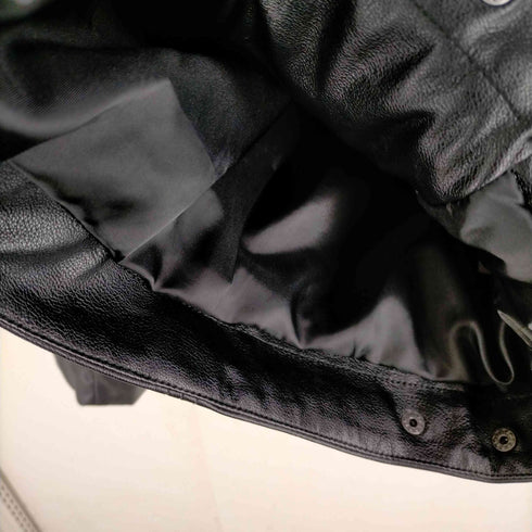 アズールバイマウジー AZUL by moussy 22aw AUX LEATHER RIDERS フェイクレザーライダース レディース JPN:M