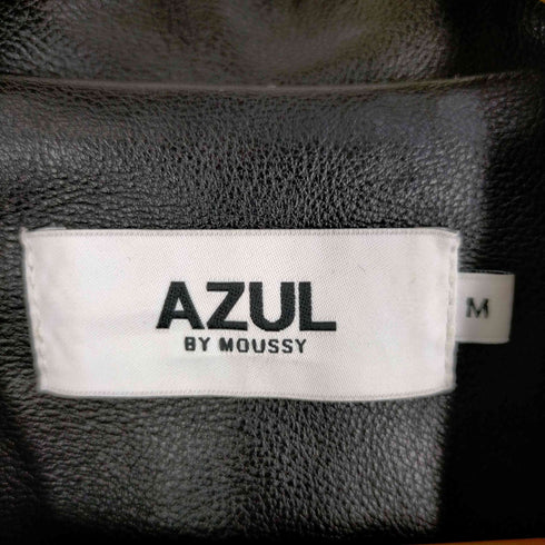 アズールバイマウジー AZUL by moussy 22aw AUX LEATHER RIDERS フェイクレザーライダース レディース JPN:M