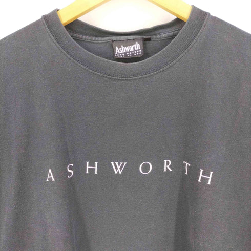 アシュワース ASHWORTH USA製 フロントプリント クルーネックTシャツ メンズ import:M