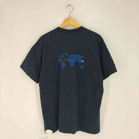 USA製 ERIC CLAPTON WORLD TOUR 2001 ギタープリント クルーネックTシャツ メンズ import:XL