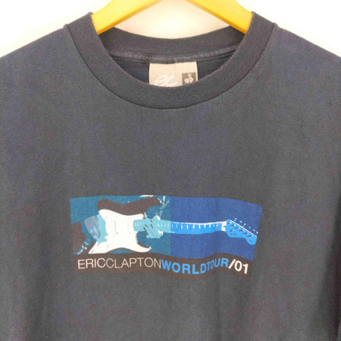 USA製 ERIC CLAPTON WORLD TOUR 2001 ギタープリント クルーネックTシャツ メンズ import:XL