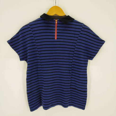 フレッドペリー FRED PERRY バックジップ 切替ボーダーポロシャツ 丸襟 メンズ JPN:M