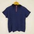 フレッドペリー FRED PERRY バックジップ 切替ボーダーポロシャツ 丸襟 メンズ JPN:M