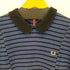 フレッドペリー FRED PERRY バックジップ 切替ボーダーポロシャツ 丸襟 メンズ JPN:M