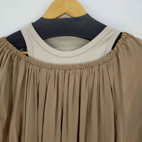 クラネ CLANE 2WAY LAYERED GATHER ONE PIECE レイヤードギャザーワンピース レディース JPN:1