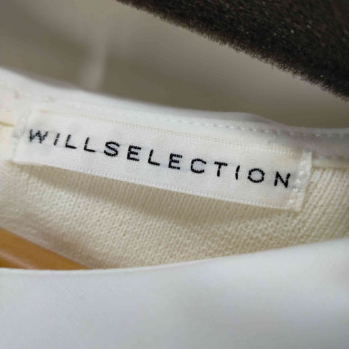 ウィルセレクション WILLSELECTION クロップドビッグカラーカットソー レディース