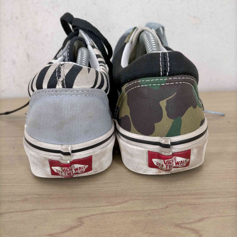 バンズ VANS OLD SKOOL ミスマッチ ゼブラカモフラ柄スニーカー レディース JPN:24.5