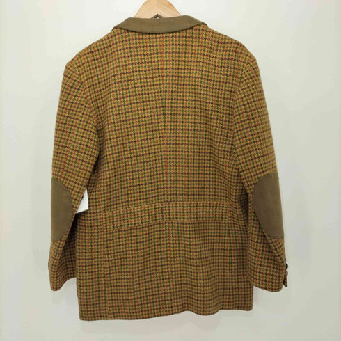 ivyleaguers club 段返し3B ガンクラブチェック ウールテーラードジャケット 千鳥格子 エルボーパッチ レディース 156