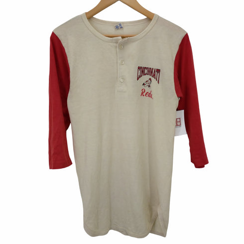チャンピオン Champion 80s トリコタグ ワンポイントプリントハーフボタンカットソー メンズ M