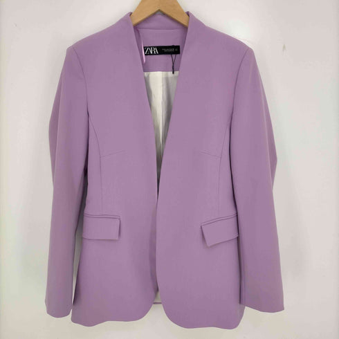 ザラ ZARA ノーカラージャケット & ハイウエストテーパードパンツ セットアップ レディース M&M