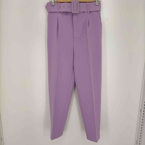 ザラ ZARA ノーカラージャケット & ハイウエストテーパードパンツ セットアップ レディース M&M