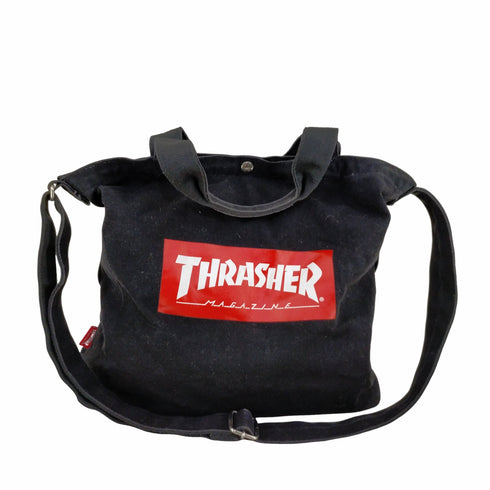 スラッシャー THRASHER フロントロゴ 2WAYキャンバストートバッグ メンズ ONE SIZE