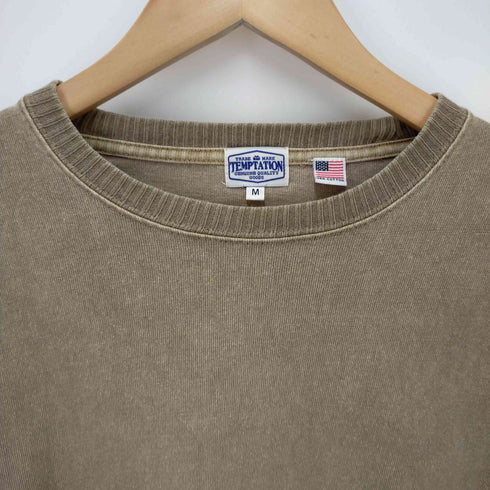 テンプテーション Temptation USA製クルーネック長袖Tシャツ メンズ M
