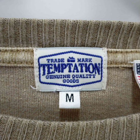 テンプテーション Temptation USA製クルーネック長袖Tシャツ メンズ M