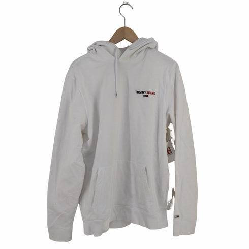 トミージーンズ tommy jeans フロントロゴ刺繍フーディ メンズ import:L