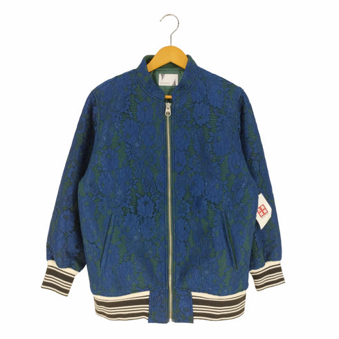 ローズバッド ROSE BUD 花柄レース ジップアップブルゾン レディース FREE