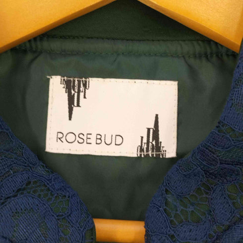 ローズバッド ROSE BUD 花柄レース ジップアップブルゾン レディース FREE
