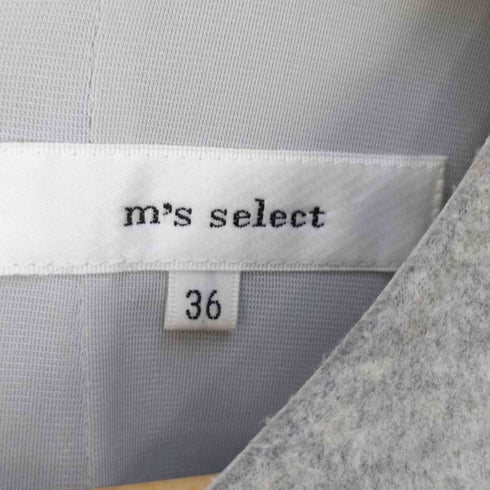 ミスセレクト m's select BASIC A LINE DRESS ノーカラーワンピース レディース JPN:36