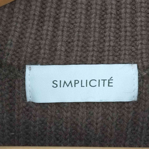 シンプリシテェ SIMPLICITE ラクーンレーヨン混 ローゲージニット レディース