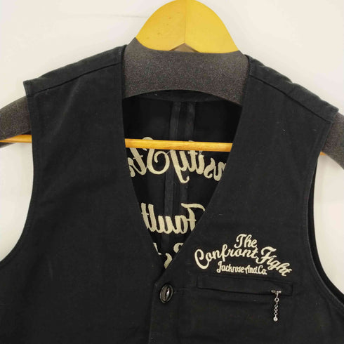 ジャックローズ JACKROSE 刺繍コットンベスト メンズ