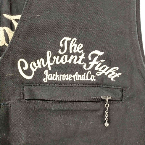 ジャックローズ JACKROSE 刺繍コットンベスト メンズ