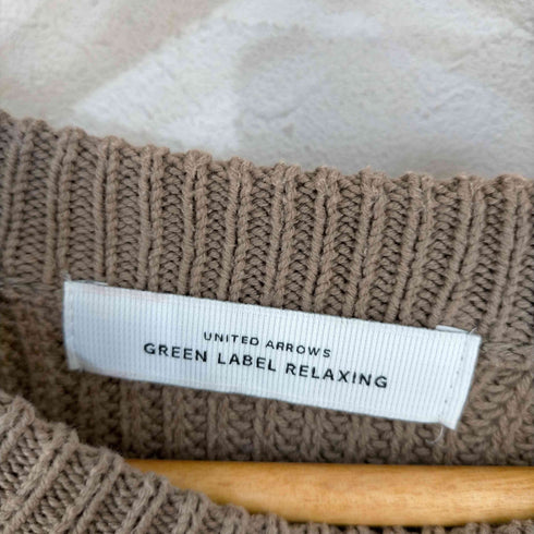 ユナイテッドアローズグリーンレーベルリラクシング UNITED ARROWS green label relaxing AC 畦 クルーネック ニット メンズ JPN:S